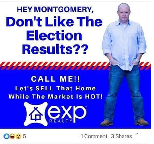 Real Estate Agent Claims Ignorance After Failed Attempt to Profit Off Possible Racial Tensions in Response to Election of Montgomery's First Black Mayor Real Estate Agent Claims Ignorance After Failed Attempt to Profit Off Possible Racial Tensions in Response to Election of Montgomery's First Black Mayor