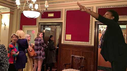 Usher Who Heroically Keeps Colossal 'Hamilton' Bathroom Line Moving Becomes Viral Star
