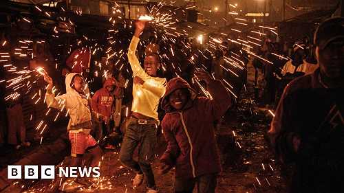 Africa's top shots: Fireworks, bare chests and coffee art