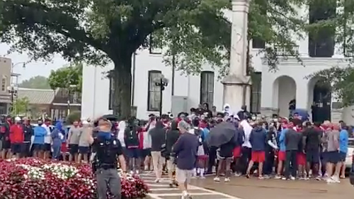 Ole Miss Football Players Walk out of Practice, Protest Police Brutality in Front of Confederate Statue