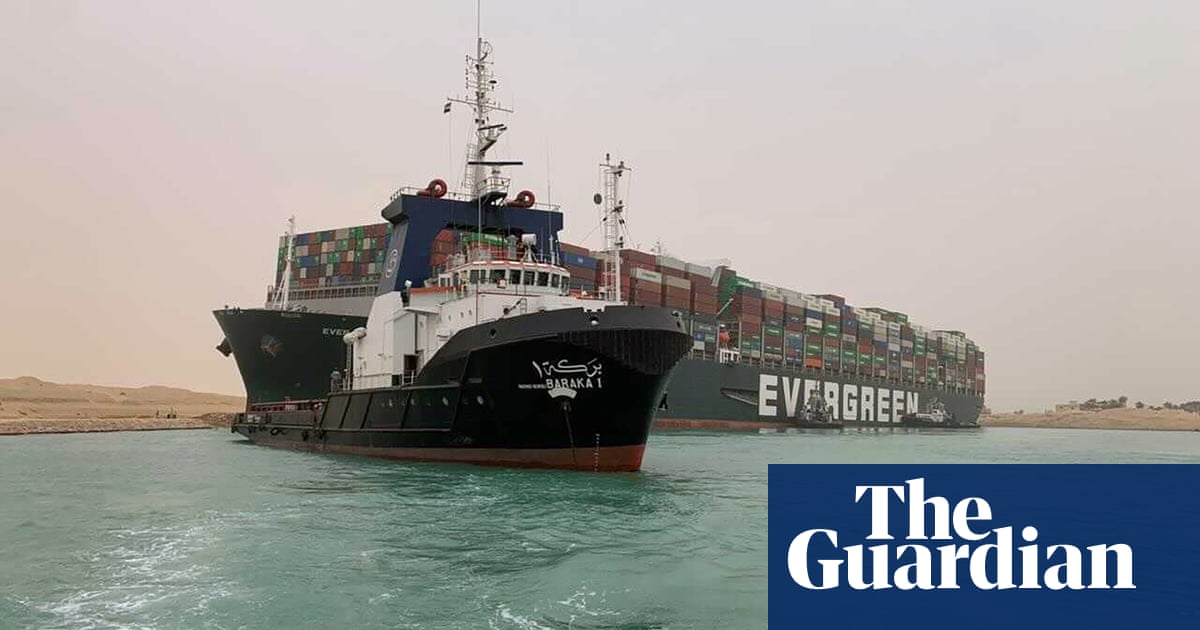 Attempts continue to free stranded megaship Ever Given from Suez canal – video
