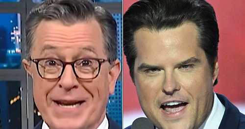 Stephen Colbert Has The 1 Burning Question About Matt Gaetz That Says Everything