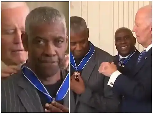 Denzel Washington honored at White House with Presidential Medal of Freedom from Joe Biden - Face2Face Africa