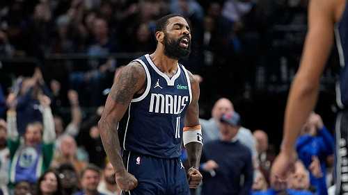 Kyrie delivers for 'our arena' amid Mavs' chaos
