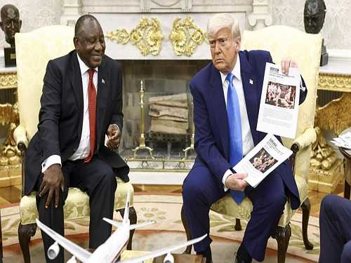 Trump challenges South African president in Oval Office over claims of 'white persecution' - Face2Face Africa