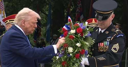 Trump lays wreath at Arlington National Cemetery on Memorial Day