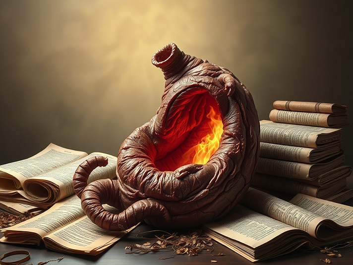 Upon the scholar’s desk, where dusk’s last ember  fades into parchment dust and ink-stained...