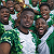 Post: Me with our Nigeria squad celebrating our win vs Algeria