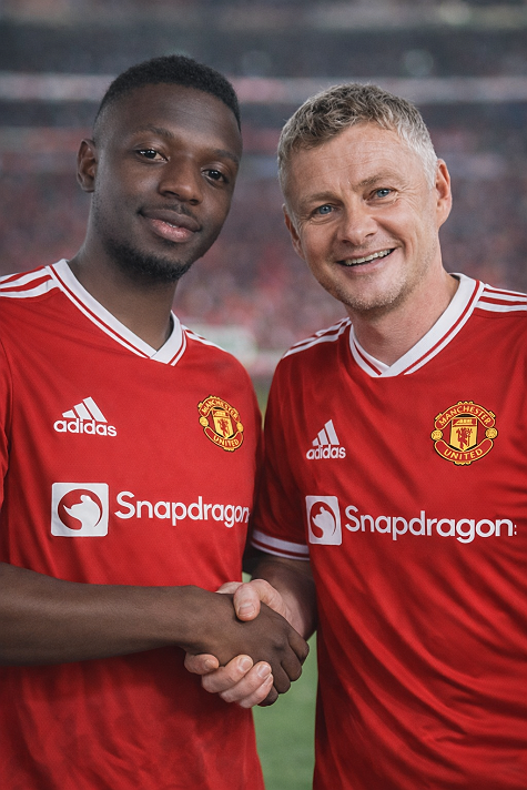 Me welcoming my new head coach ole Gunnar in advance