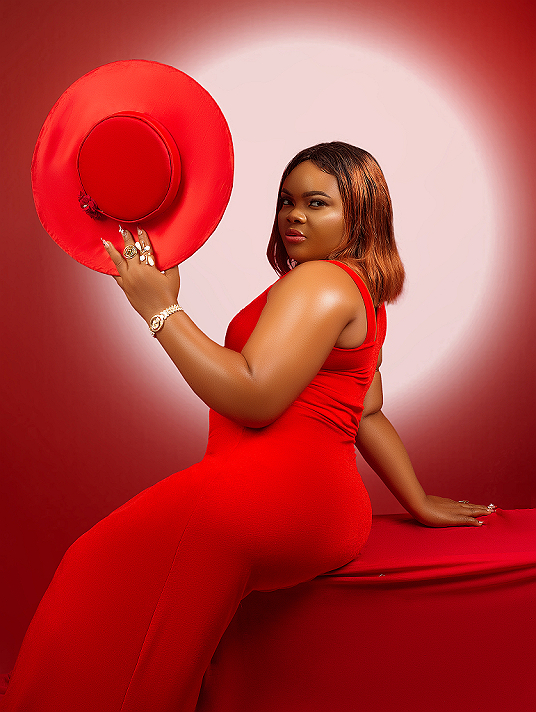 Lady Helen On Red Picture demonstrating Birthday Lifestyles